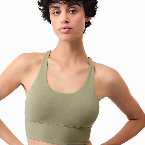 Grüner Yoga BH von Mandala aus Tencel