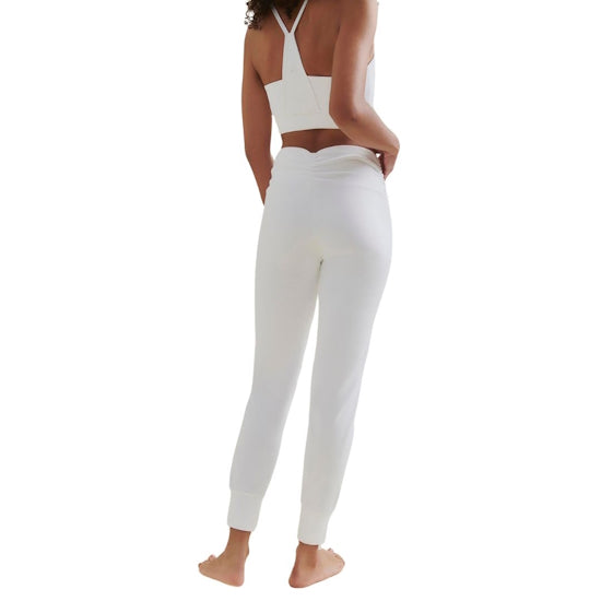 Yoga Hose Bio-Baumwolle Wellicious Weiss