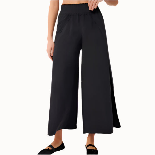 Schwarze Yogahose von Mandala aus veganer Seide