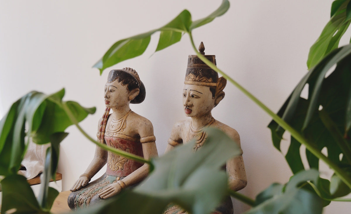 Bali Skulpturen-Paar Moodbild für Ayurveda