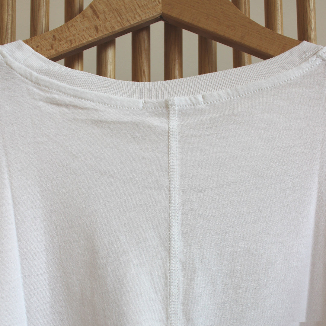 weisses Langarmshirt aus Baumwolle