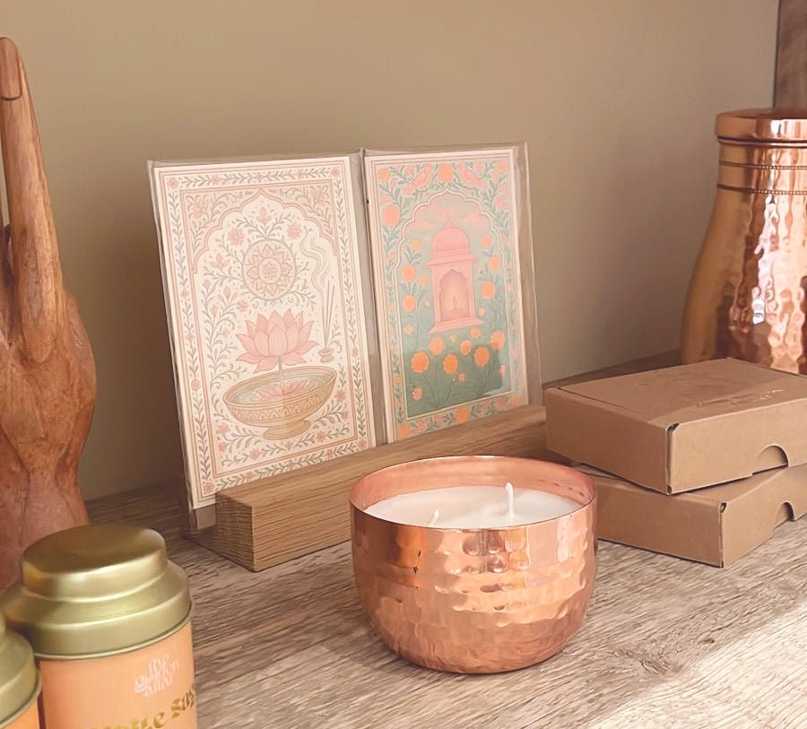 Dosha-Kerze, Räucherkegel und Karten aus dem Ayurveda-Shop in Kreuzlingen