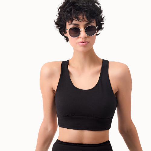 Schwarzer Wellness Bra von Mandala aus Tencel