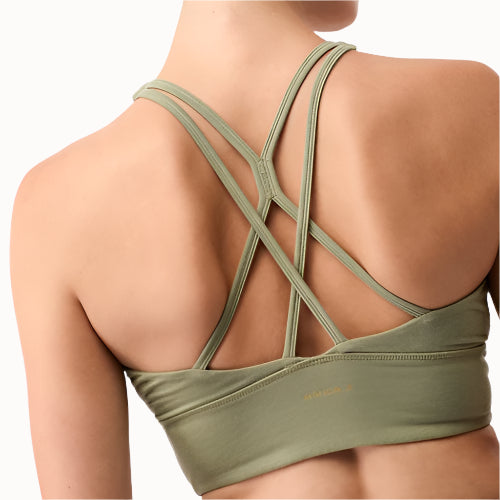 Grüner Yoga Bra von Mandala aus Tencel