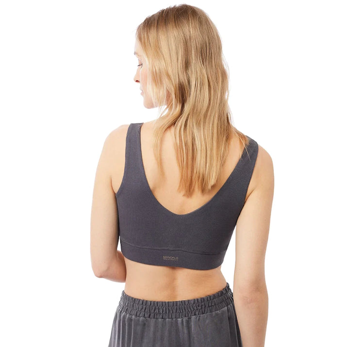 Yoga Bra aus nachhaltiger Bio-Baumwolle in Grau